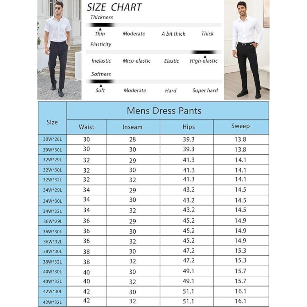 🔥Men's Stretch Golf Dress Pants🔥8-Pack - All Colors Included, Only $25.98