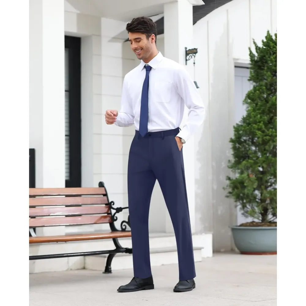 🔥Men's Stretch Golf Dress Pants🔥8-Pack - All Colors Included, Only $25.98