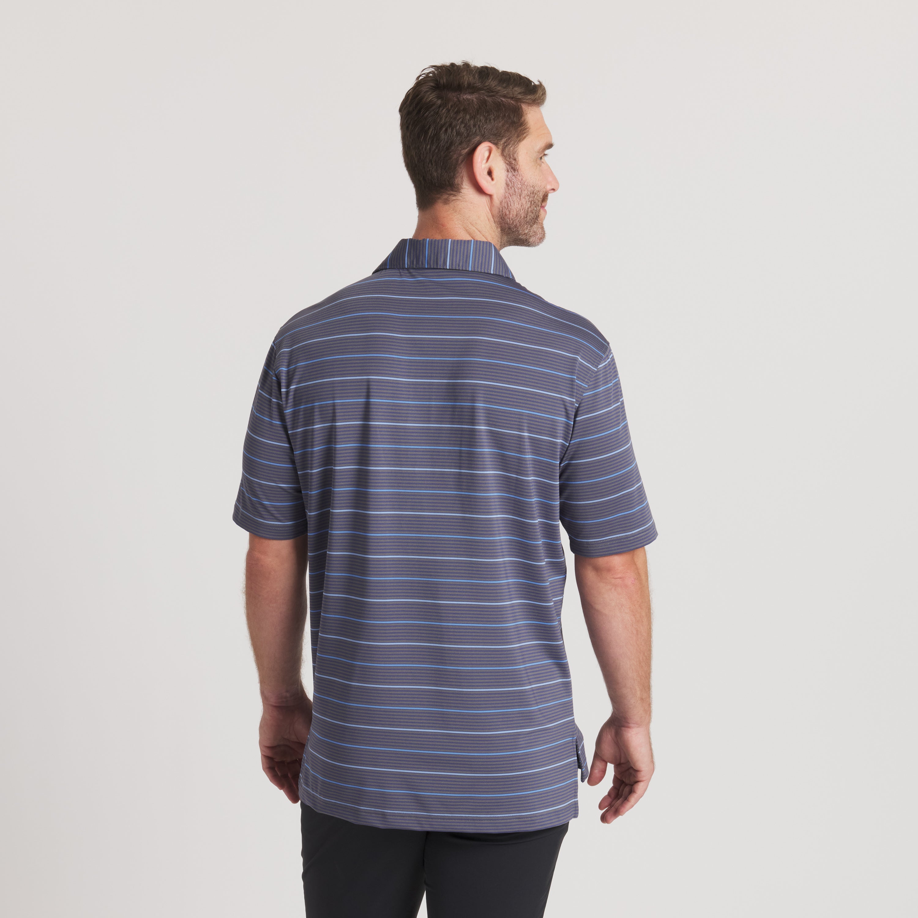 Gridiron Stripe Performance Polo