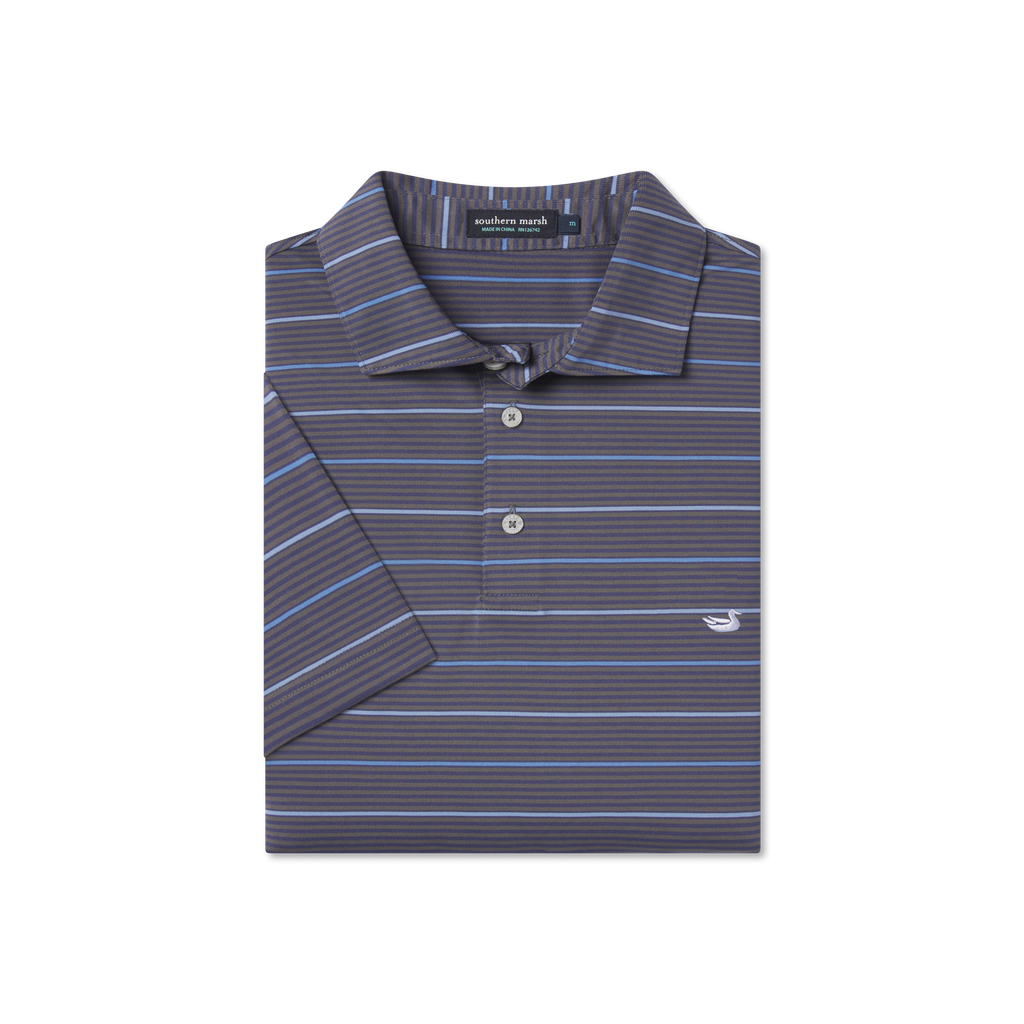 Gridiron Stripe Performance Polo