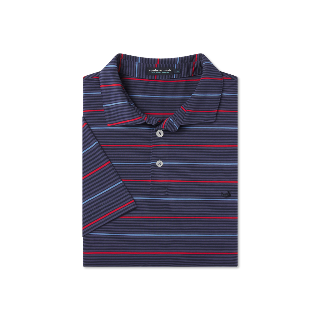 Gridiron Stripe Performance Polo
