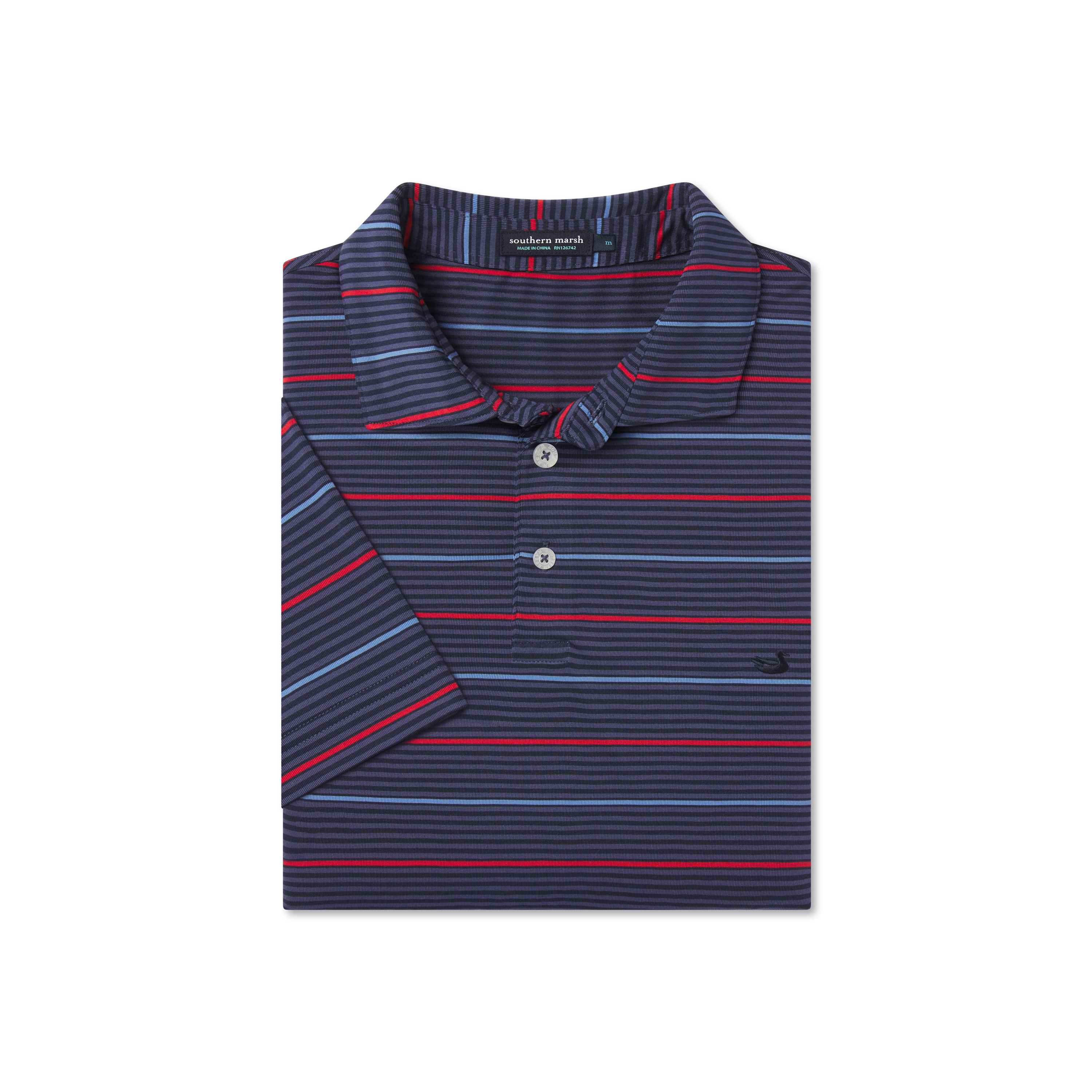 Gridiron Stripe Performance Polo
