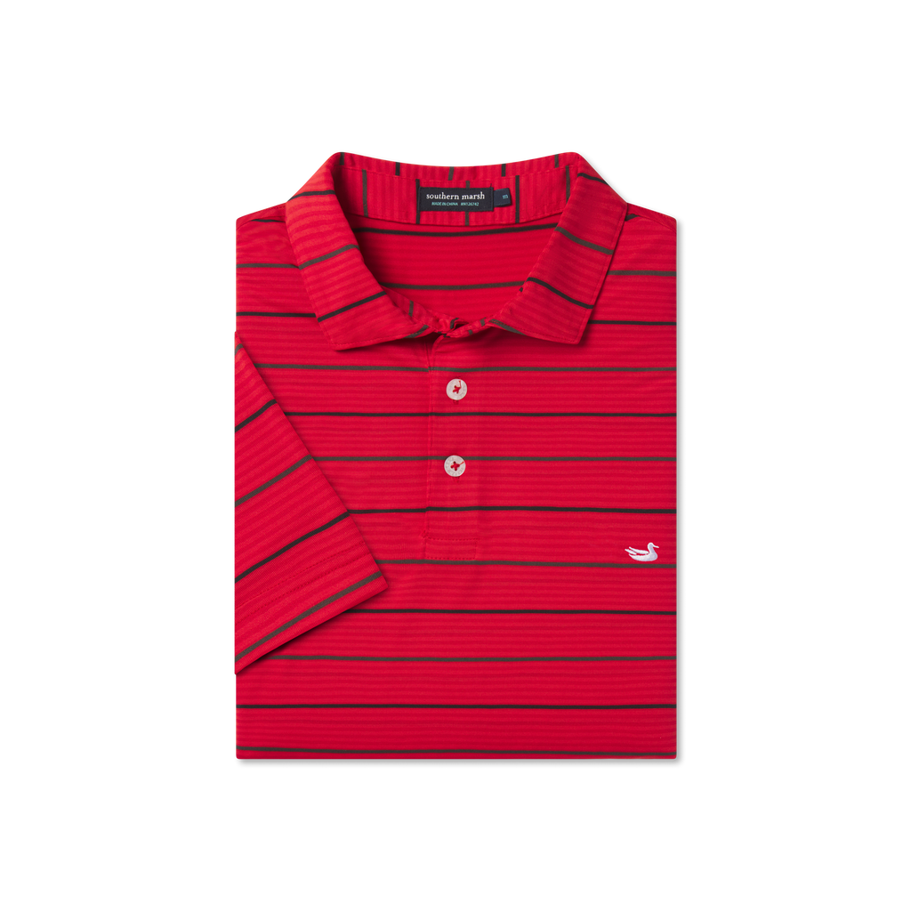 Gridiron Stripe Performance Polo