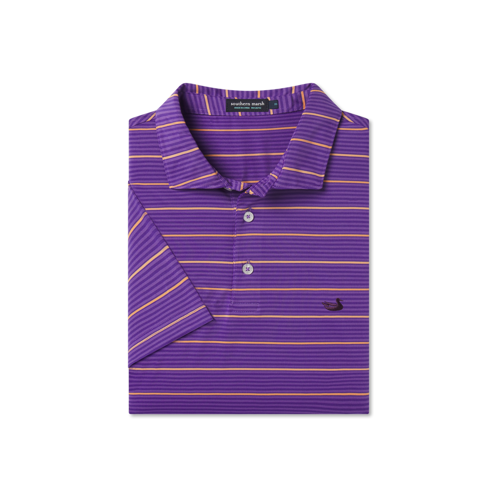 Gridiron Stripe Performance Polo