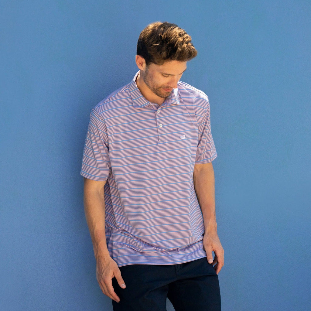 Bermuda Performance Polo - Chenier Stripe