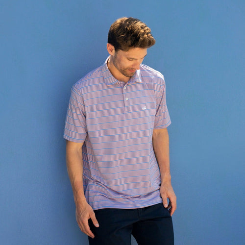 Bermuda Performance Polo - Chenier Stripe