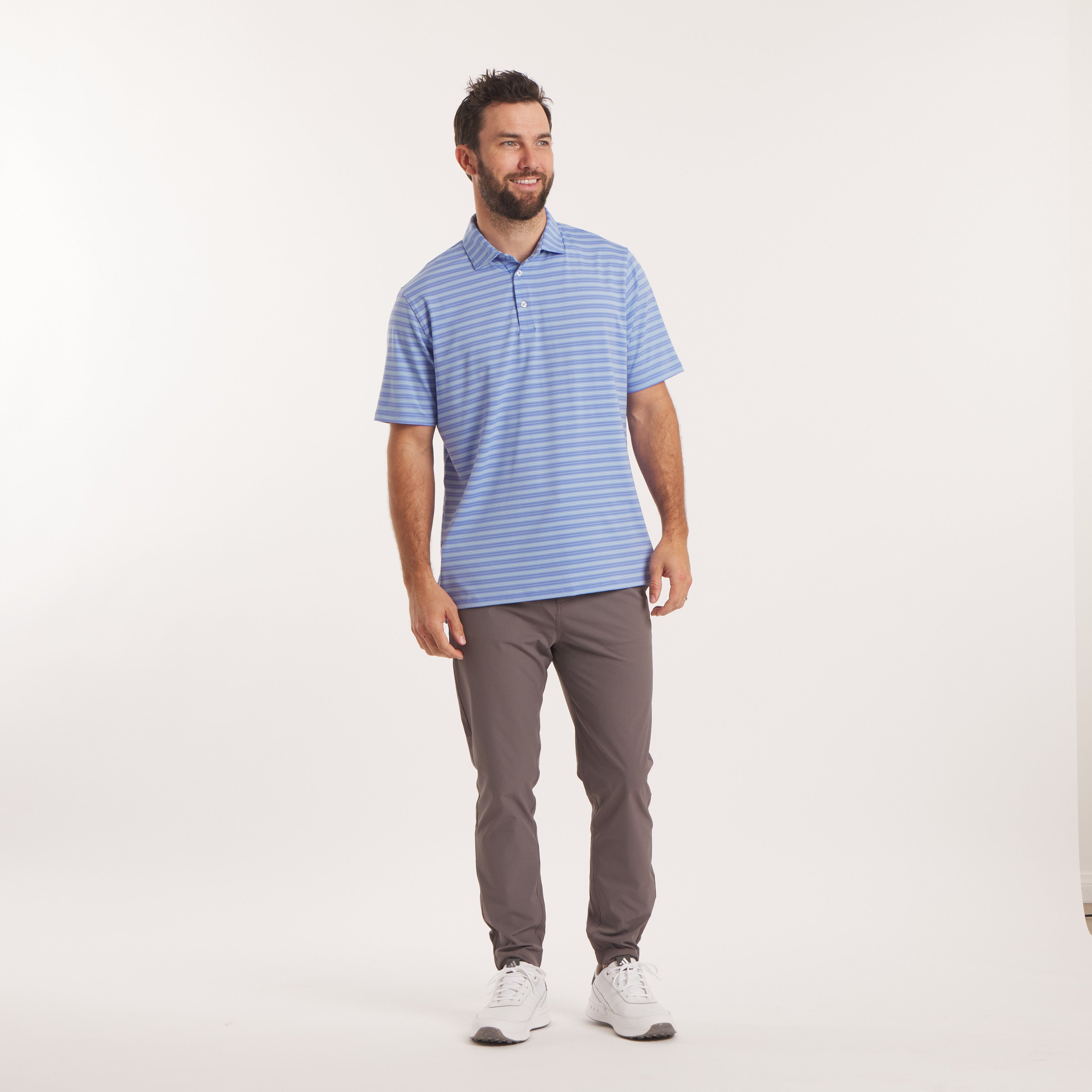 Bermuda Performance Polo - Grayton Stripe