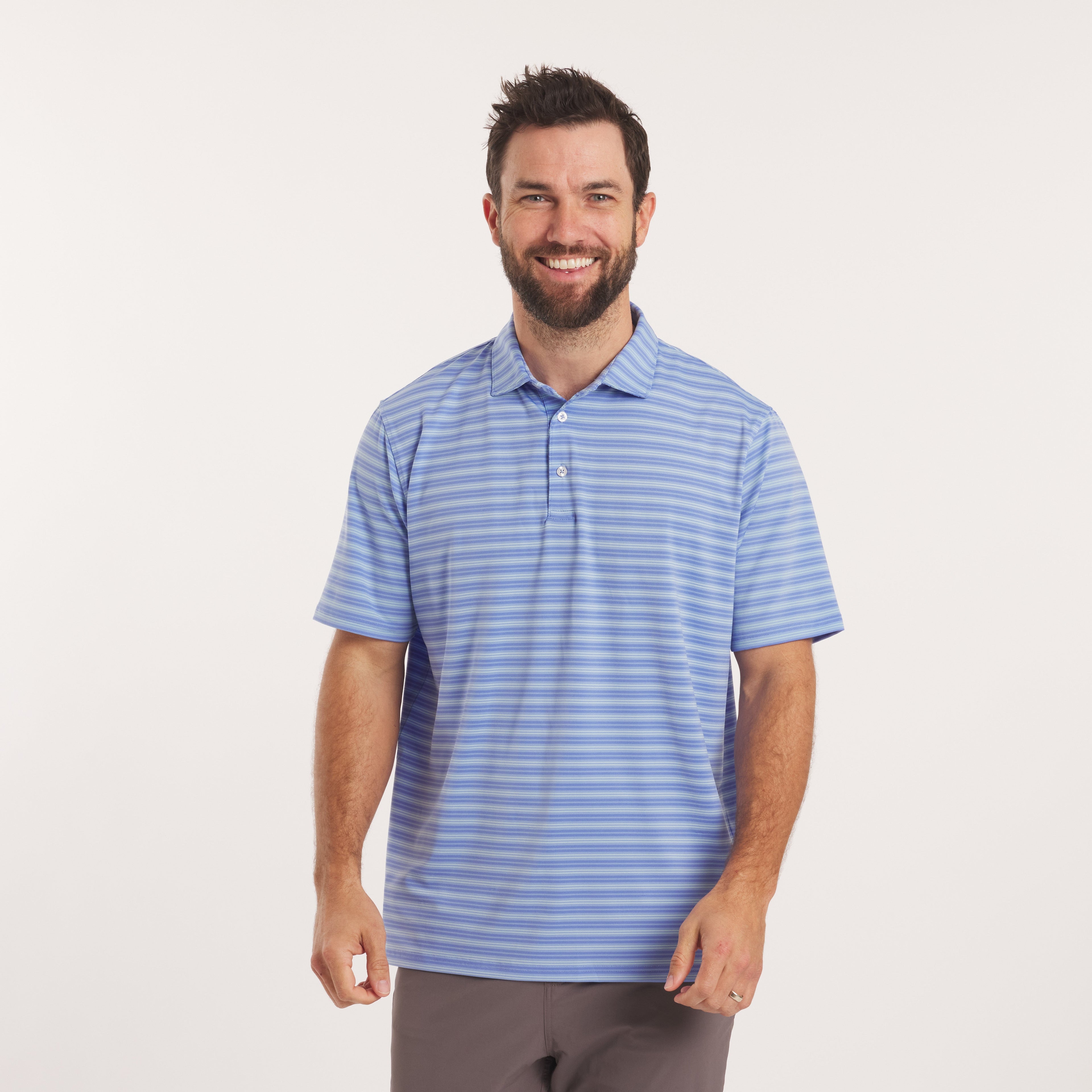 Bermuda Performance Polo - Grayton Stripe