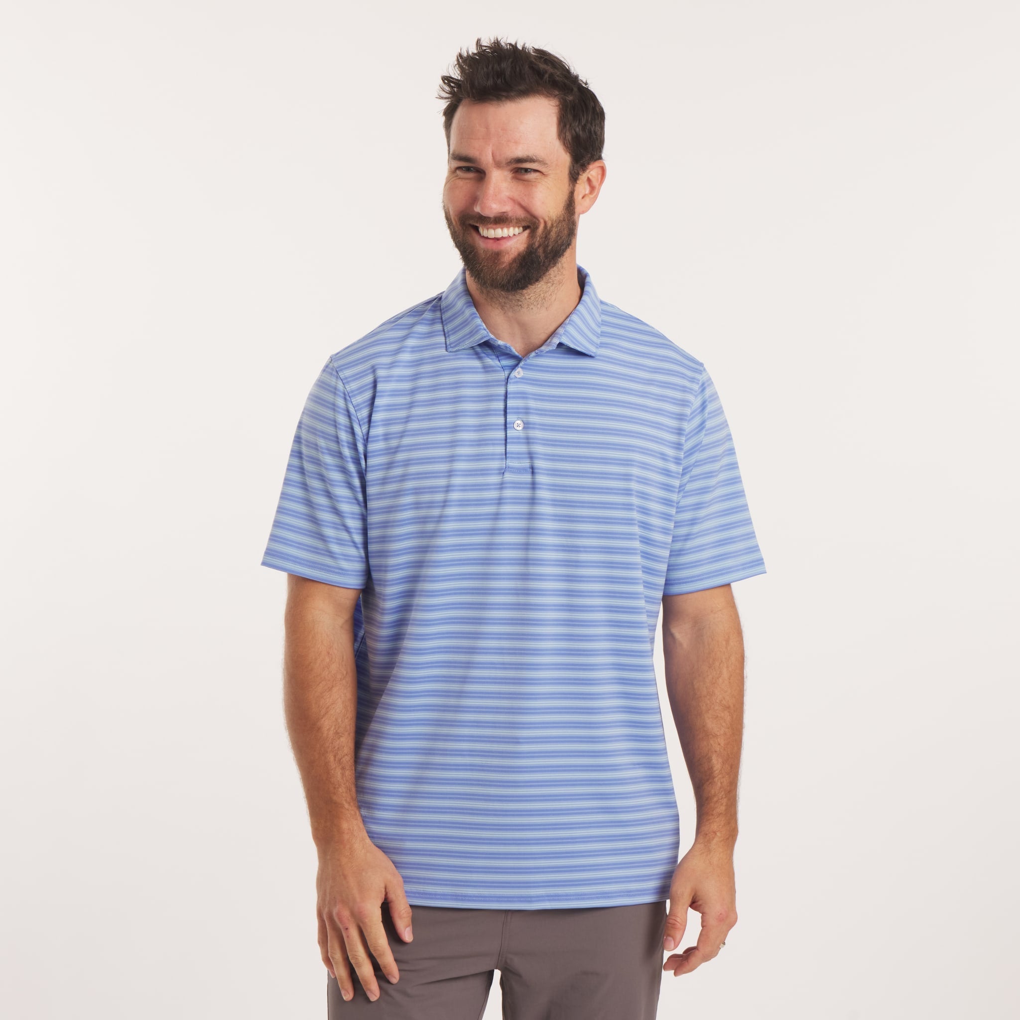 Bermuda Performance Polo - Grayton Stripe