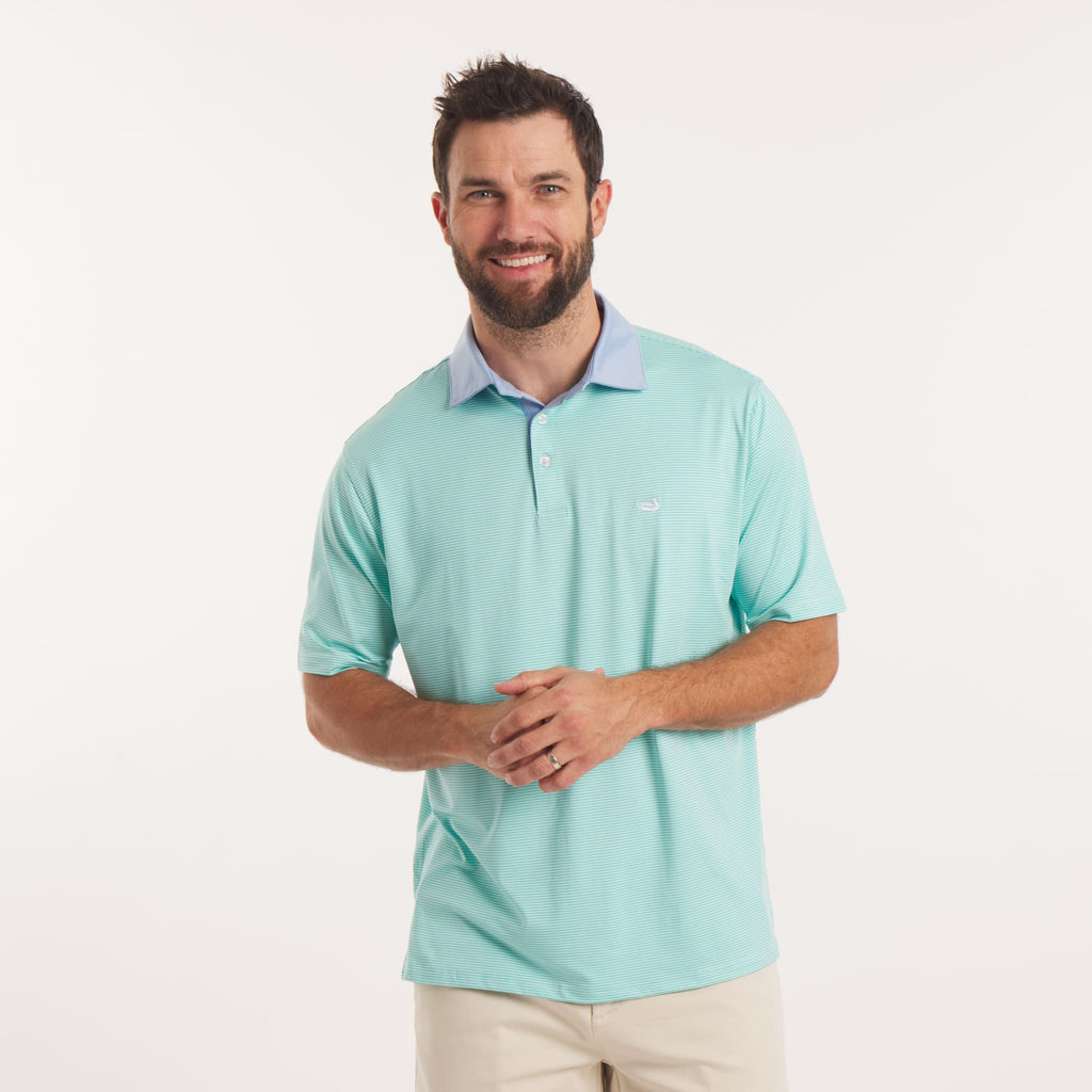 Bermuda Performance Polo - Hampton Stripe