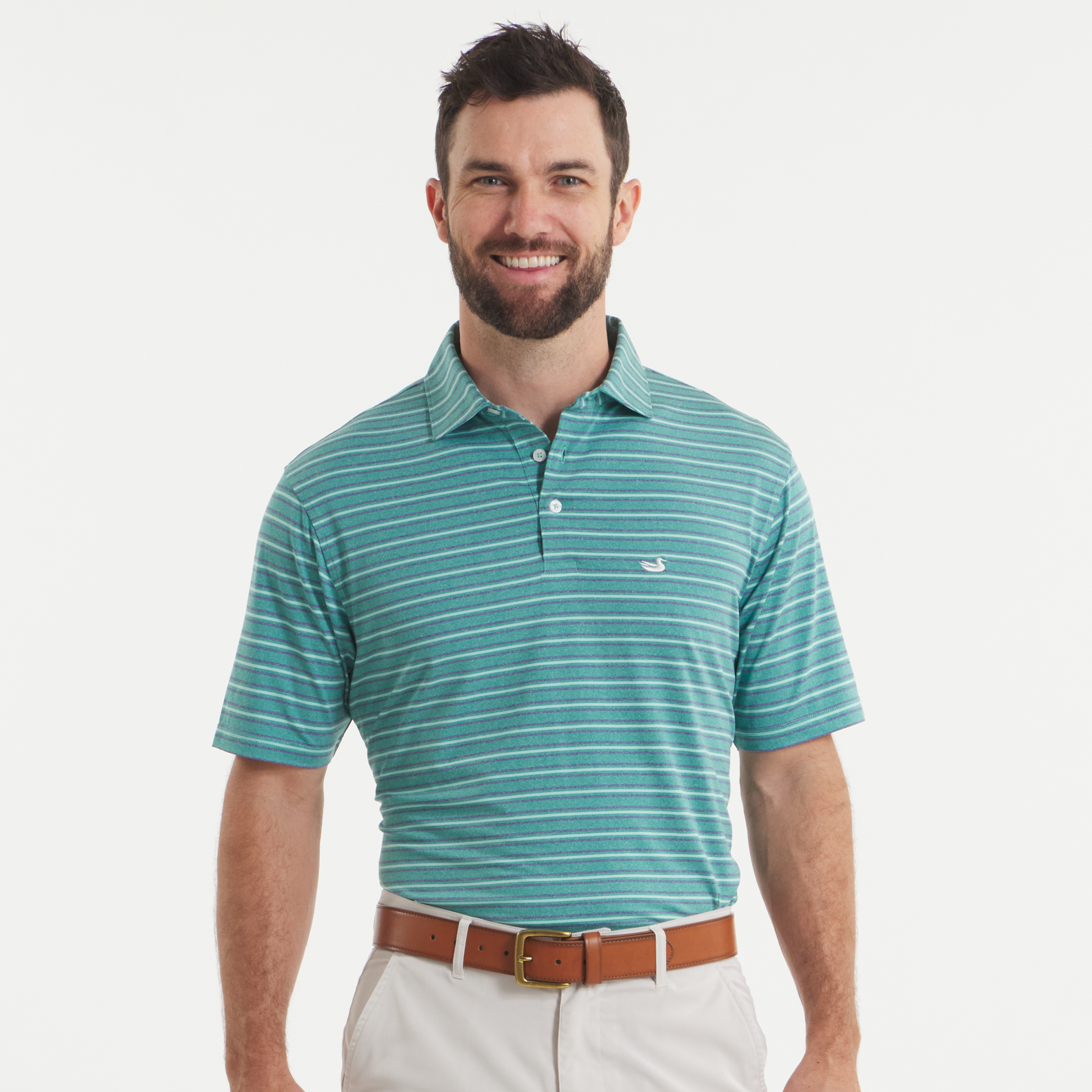 Maybourne Featherlight Stripe Polo
