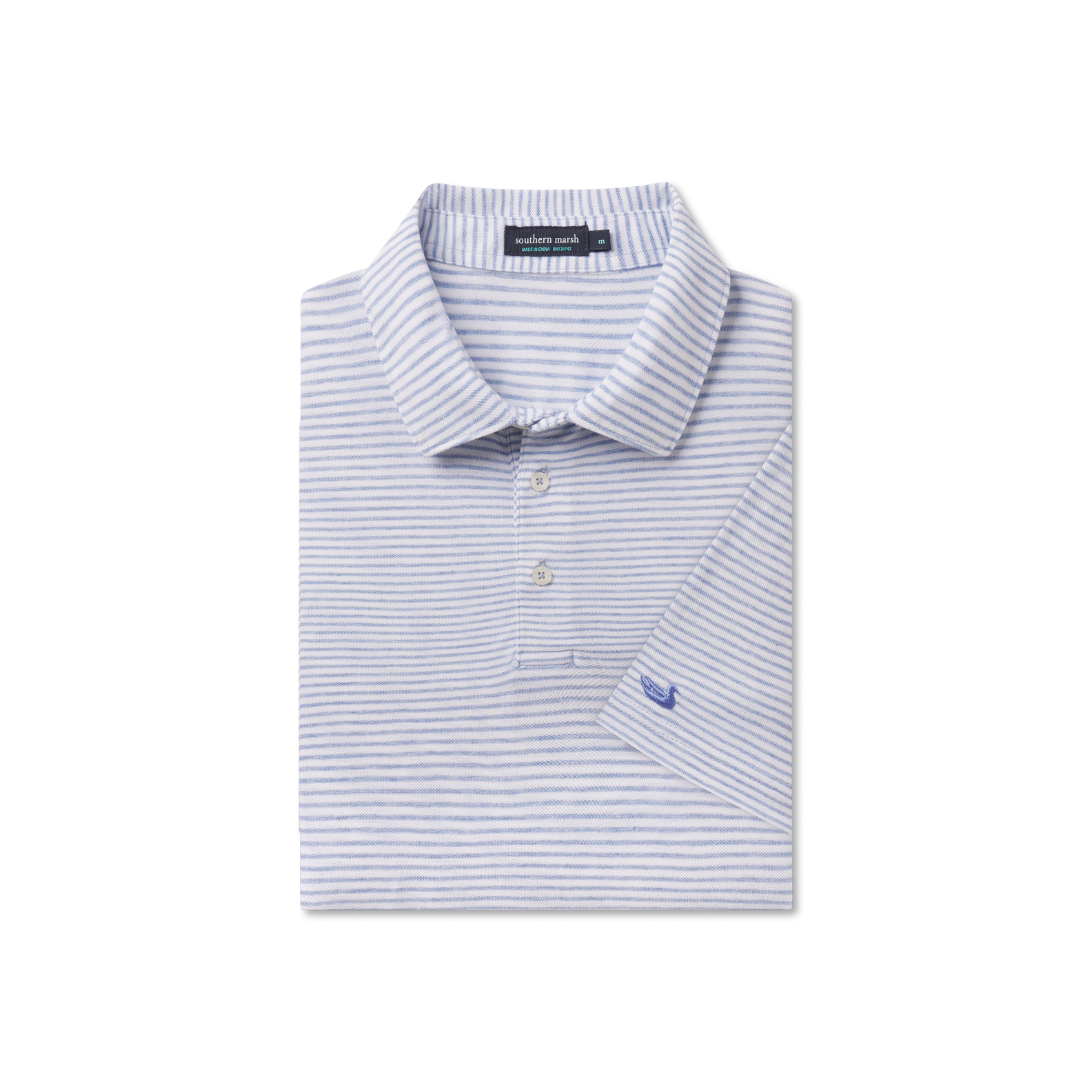 MarshLUX Mangrove Stripe Pique Polo