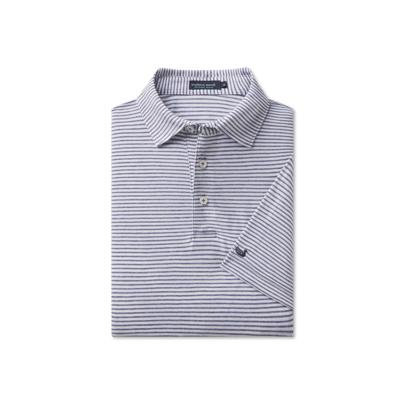 MarshLUX Mangrove Stripe Pique Polo