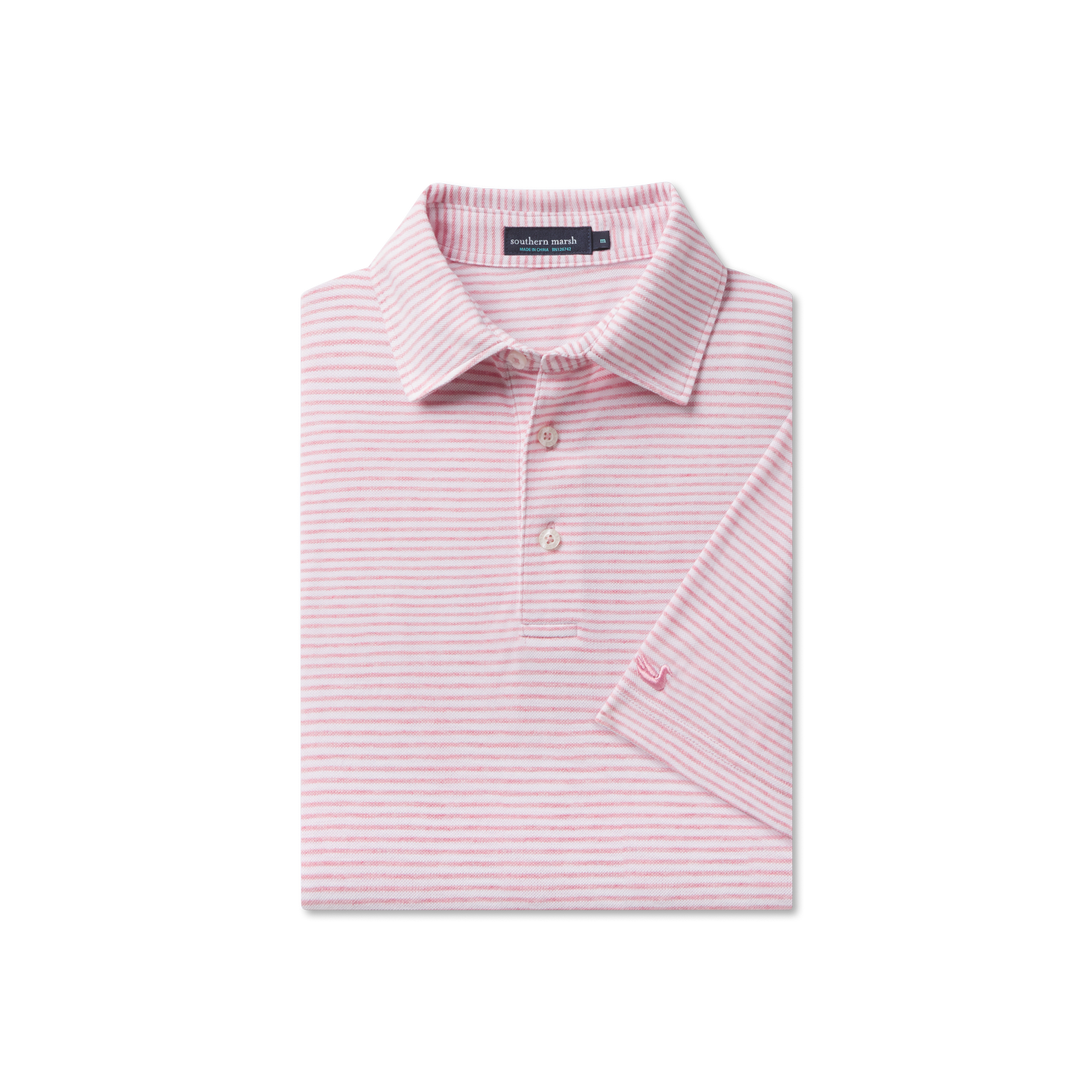 MarshLUX Mangrove Stripe Pique Polo