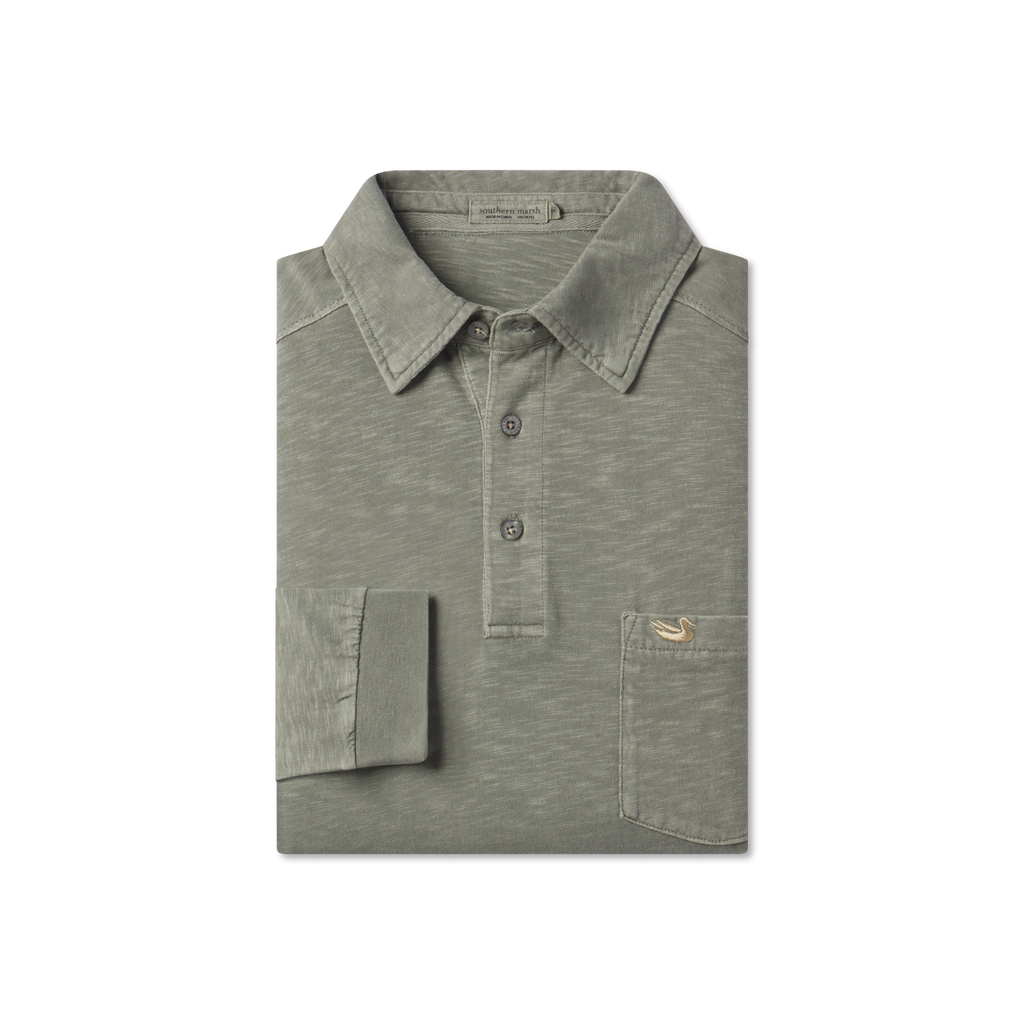 SEAWASH™ Slub Polo - Long Sleeve