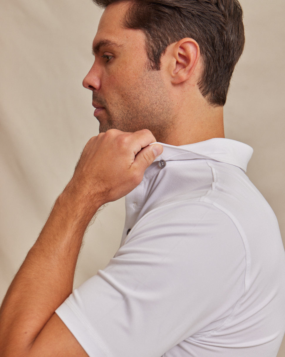 The Voyager - Performance SS Polo - White