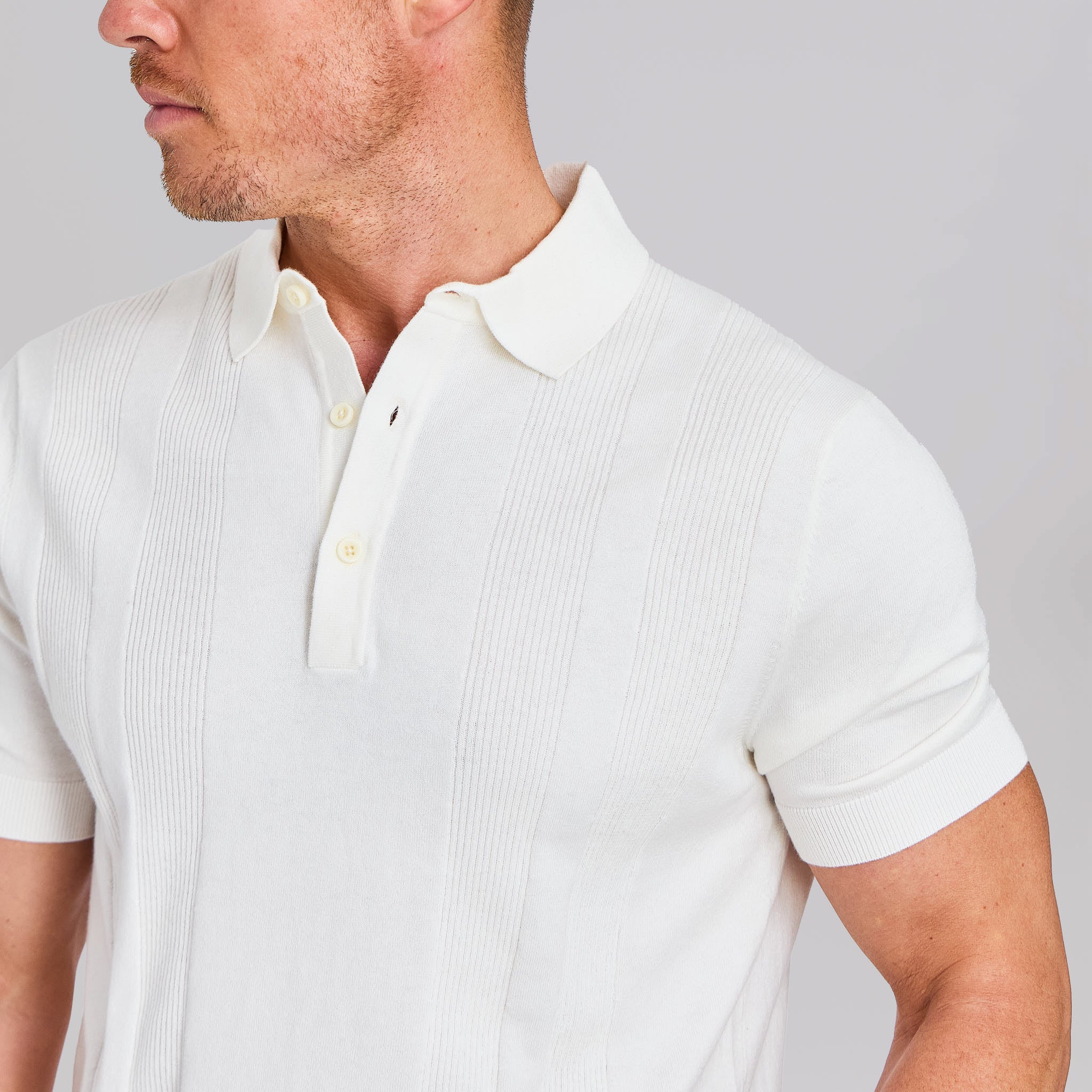 The Sergio - Cotton/Silk Polo - White