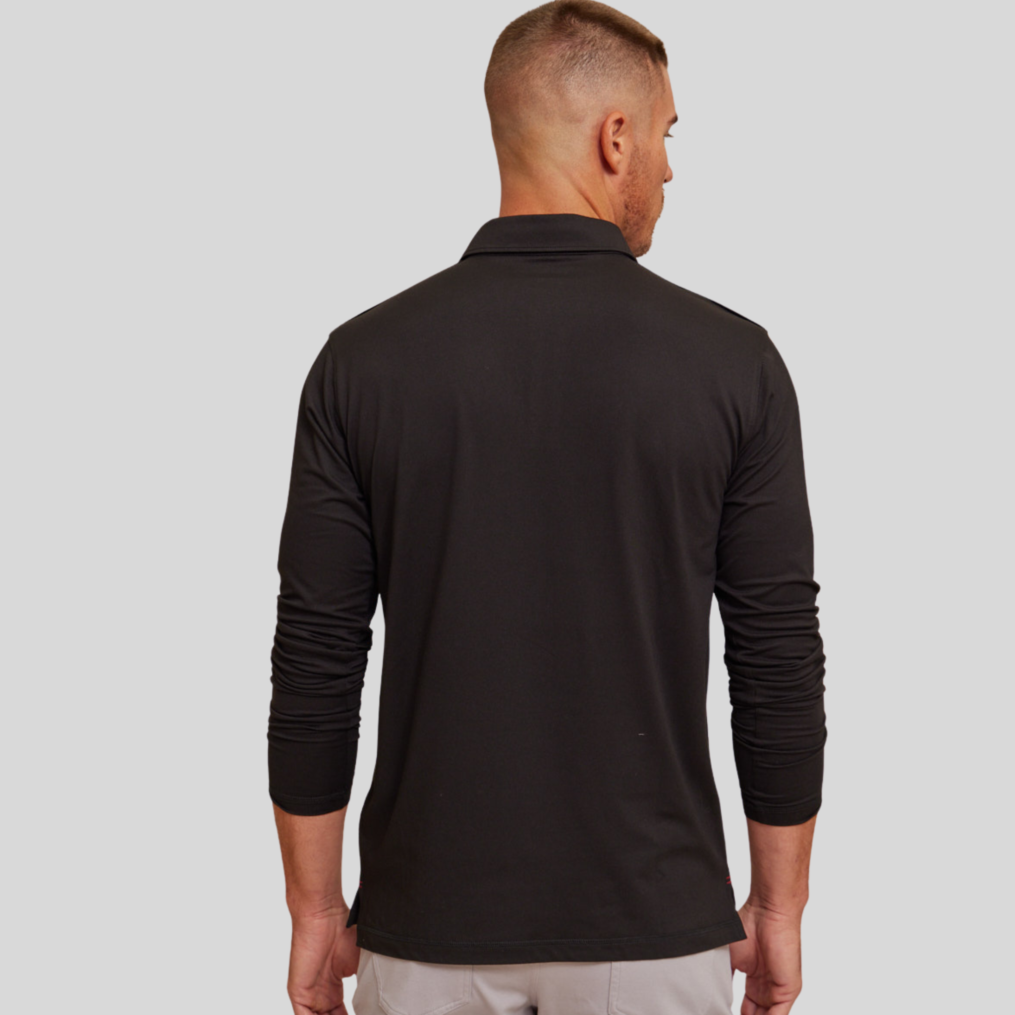 The Voyager - Performance LS Polo - Black