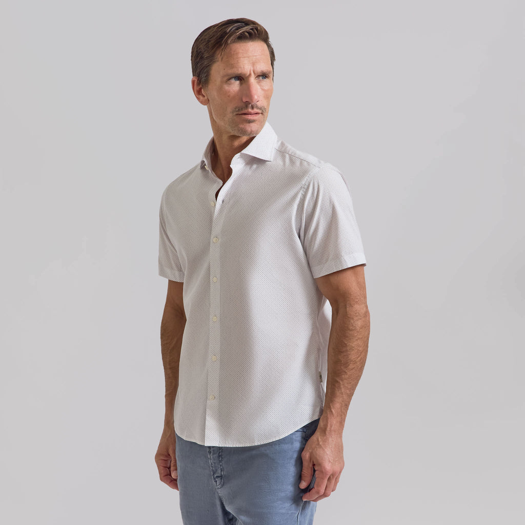 The Azure - Comfort SS Shirt - Pink Geo Print