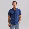 The Azure - Comfort SS Shirt - Navy Palm