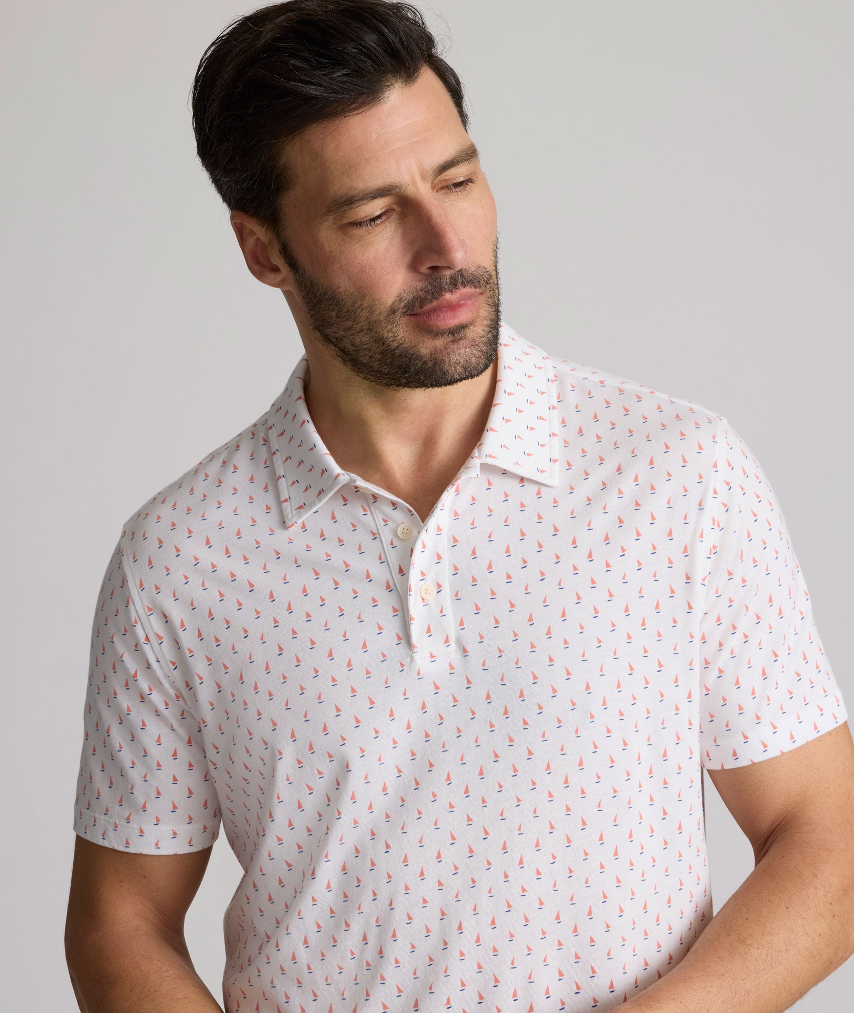 Printed Jersey Performance Polo